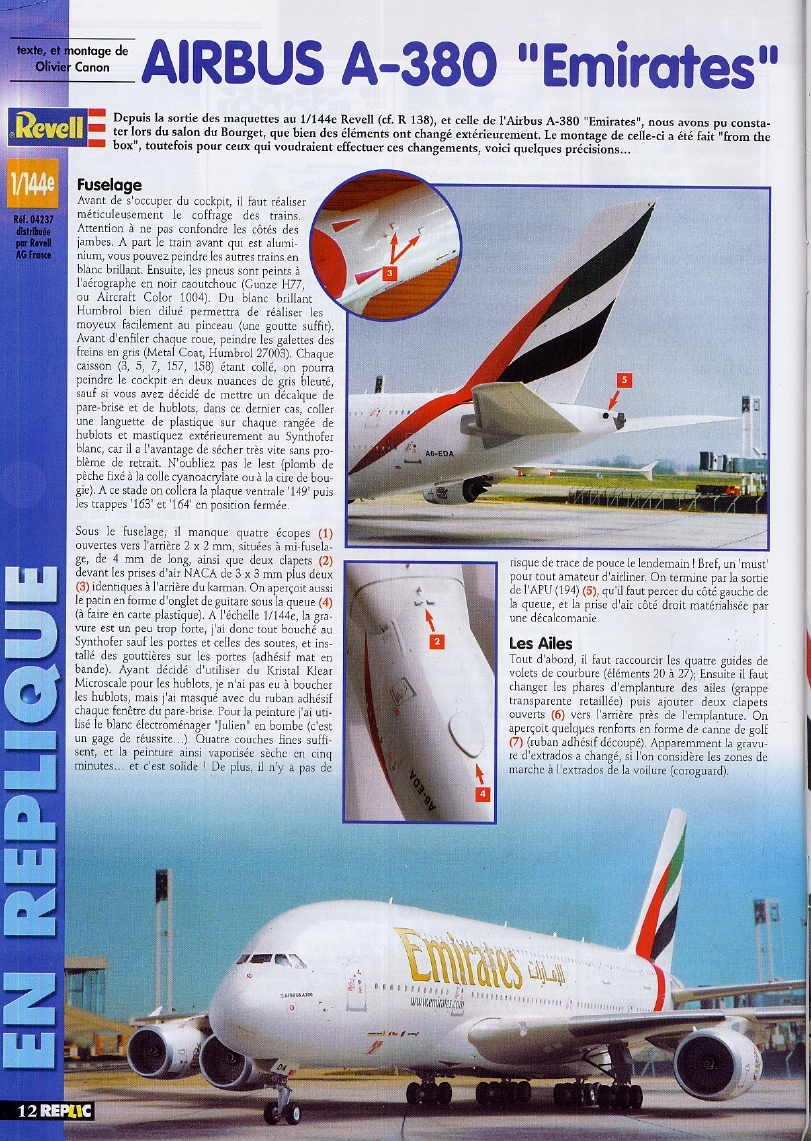 Replic 167 - Mirage IV, A-380, CH-54 Skycrane, P-40 B